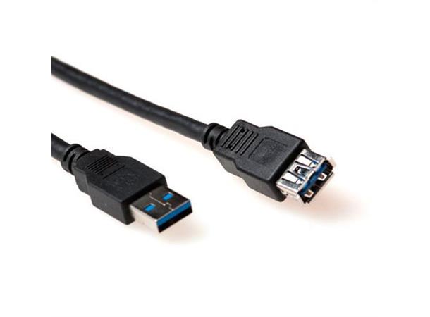 ACT USB3 Kabel A-A -  2,0 m skjøt A-A USB skjøtekabel Sort 